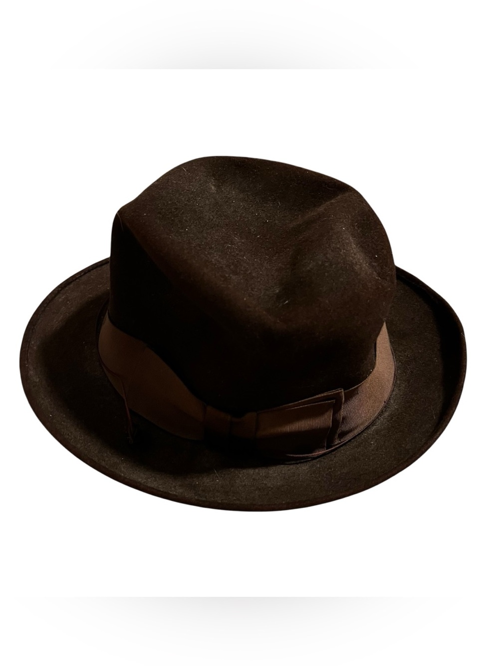 Vintage Champ Space Weight Brown Felt Fedora Hat Feel the Felt Mid Century
